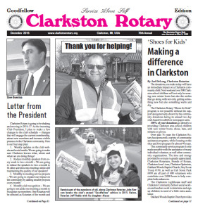 Here is the cover of this year's Clarkston Rotary paper.