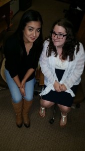 Karina Ramirez and Haley Maloney are Clarkston High School’s first Early College graduates. 