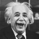 Einstein laughing