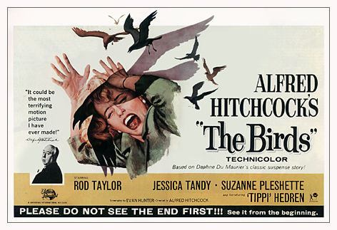 The 1963 movie poster for The Birds.