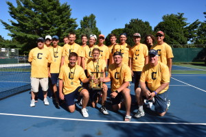 Clarkston Boys Varsity Tennis celebrate their win at the Traverse City Invitational last weekend. Photo submitted