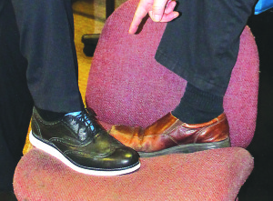 Congressman Bishop had some awesome shoes . . . all business on top and white, tennis shoey bottoms. I like those shoes.