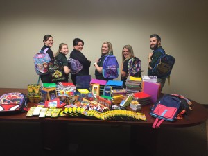 The school supplies and backpacks went to local students in need. Photo provided