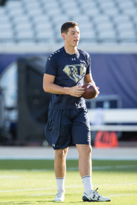 Alex Barta, punter and kicker for Navy Football. Photo by Larry Wright
