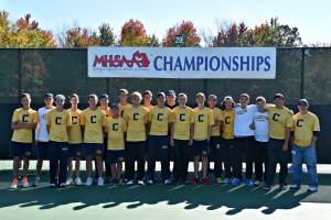 The Clarkston Varsity Boys Tennis team at the MHSAA State Finals, where they finished in seventh place, the best for the program. Photo provided