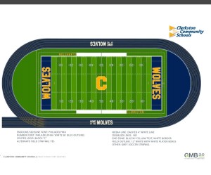 The field at Clarkston High School stadium as well as the track will get a new look and design.