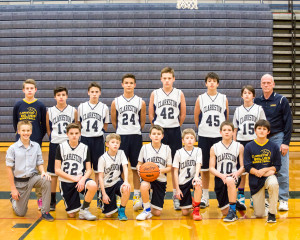 The Clarkston Seventh Grade Basketball Gold team. Photo by Larry Wright