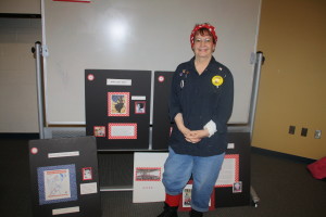 Donnaleen Lanktree of the American  Rosie the Riveter Association talked about the role of women in WWII.