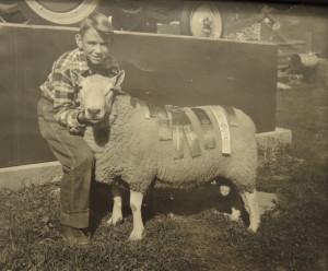 In his younger years, George Mann helps out at the family farm.