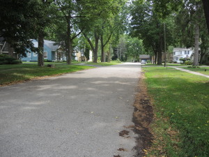 The plan includes replacing grass in the city right of way with gravel.