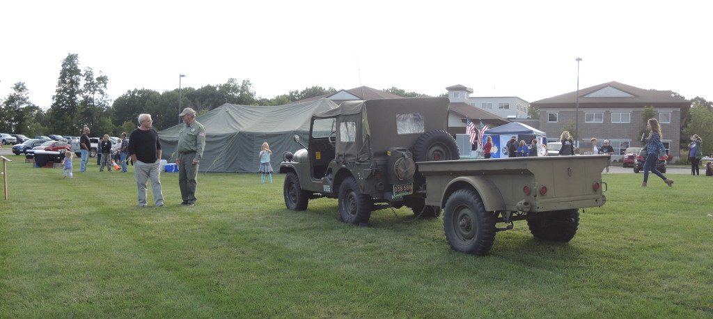 Terry Shelswell of Clarkston brought his vintage army Jeep to the event.