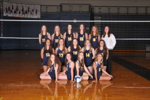 The Clarkston Freshman Volleyball team. Photo by Visual Sports Network