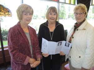 From left, Oakland Town Hall members Linda Kolody of Clarkston, Glenda Katchka of Waterford, and Kathy Kracht of Rochester Hills are getting ready for a new season of speakers. Photo by Phil Custodio
