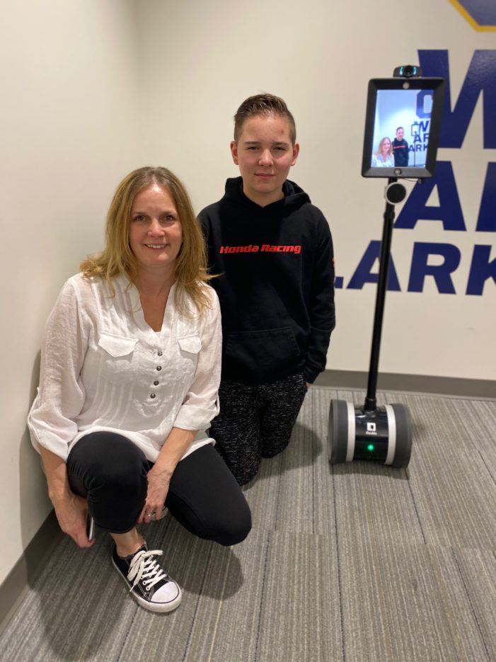 Junior high student gets robot assistance