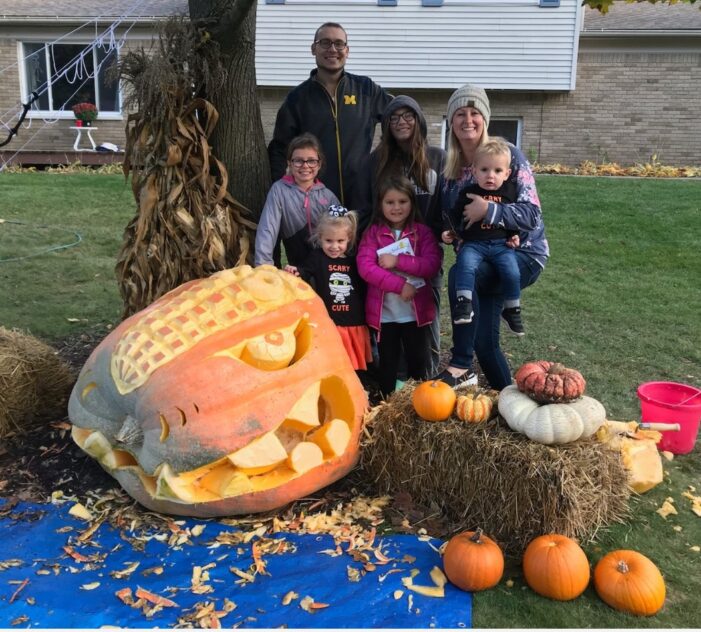 Happy Halloween from a 1000-pound pumpkin