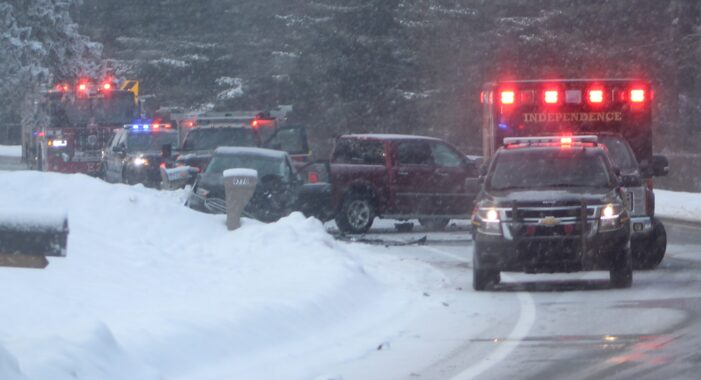 Inclement weather leads to traffic accident