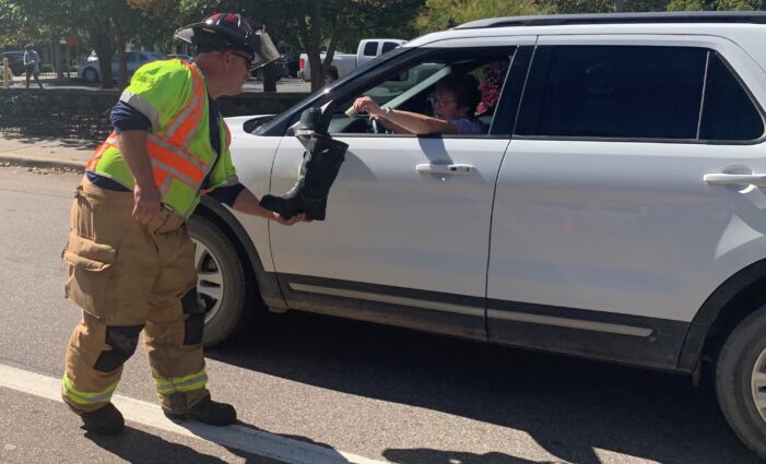 Filling the boot