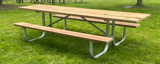 New picnic tables